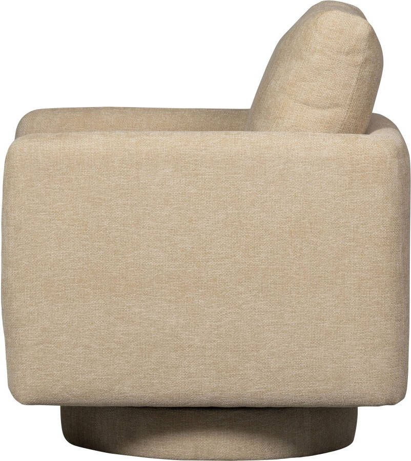 WOOOD Draaibare fauteuil OSCAR met zachte chenille bekleding breedte 78 cm