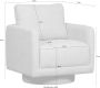 WOOOD Draaibare fauteuil OSCAR met zachte chenille bekleding breedte 78 cm - Thumbnail 9