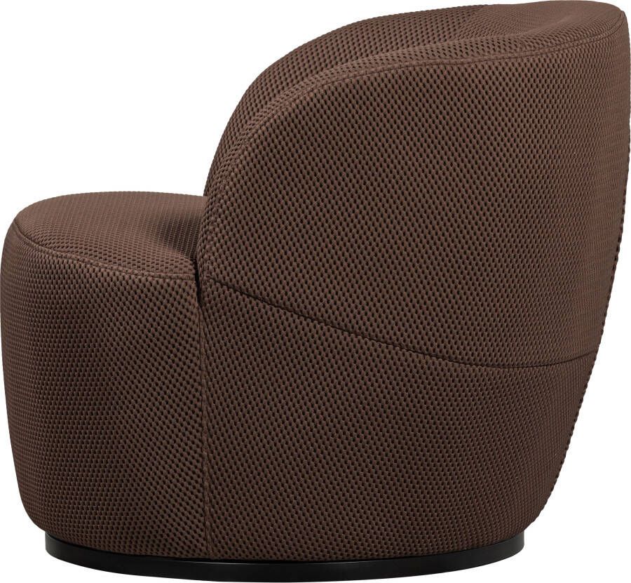 WOOOD Draaibare fauteuil Serra in elke richting draaibaar ronde vorm h 68 cm x b 70 cm