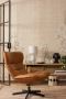 Basiclabel Warp Draaifauteuil Leerlook Cognac 92x81x92 - Thumbnail 4