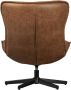 Basiclabel Warp Draaifauteuil Leerlook Cognac 92x81x92 - Thumbnail 5