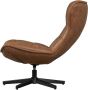 Basiclabel Warp Draaifauteuil Leerlook Cognac 92x81x92 - Thumbnail 6