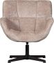 WOOOD Draaibare fauteuil Wibo met chenille-stof breedte 71 cm - Thumbnail 3