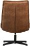 WOOOD Draaifauteuil Nika Leerlook Cognac 92x65x92 - Thumbnail 6