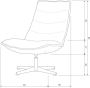 WOOOD Draaifauteuil Nika Leerlook Cognac 92x65x92 - Thumbnail 10