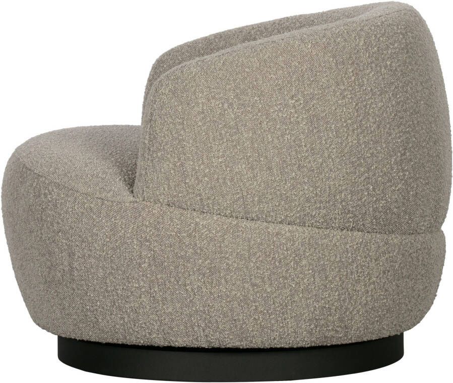 WOOOD Draaistoel Woolly draai fauteuil met ronde vormen breedte 84 cm