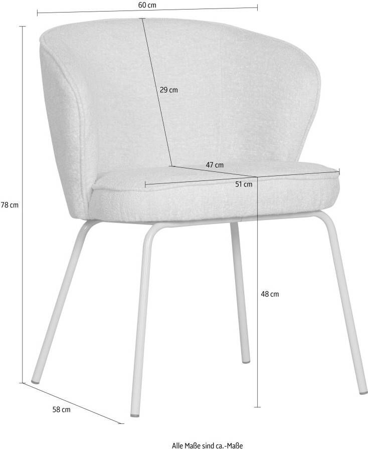 WOOOD Eetkamerstoel ADMITS H 77 cm x B 60 cm x D 59 cm