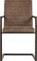 WOOOD Eetkamerstoel Bas Vrije schommelstoel gepolsterd breedte 54 cm metalen frame (set 2 stuks) - Thumbnail 5