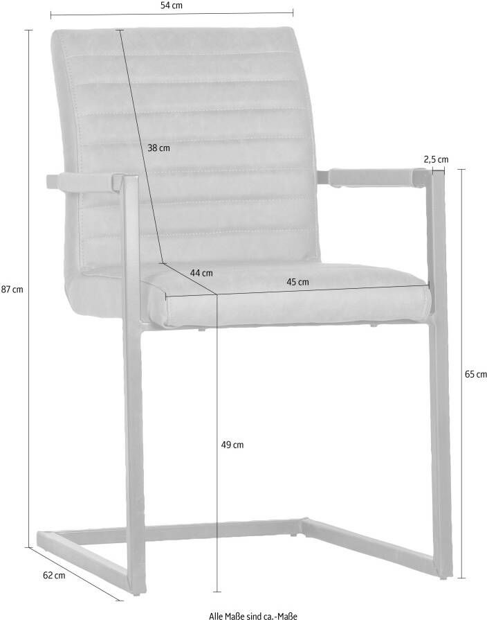 WOOOD Eetkamerstoel Bass Vrije schommelstoel breedte 54 cm (2 stuks)