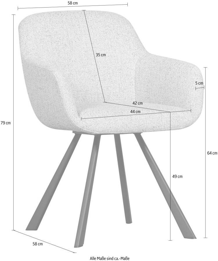 WOOOD Eetkamerstoel Juno H 79 cm x B 58 cm x D 58 cm