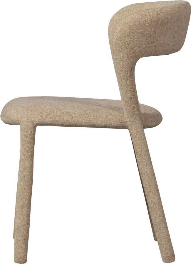 WOOOD Eetkamerstoel Noble volledig met stof bekleed hoogte 76 cm x breedte 51 cm (set 2 stuks)