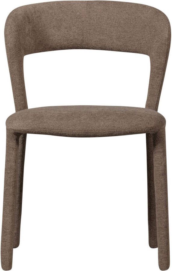 WOOOD Eetkamerstoel Noble volledig met stof bekleed hoogte 76 cm x breedte 51 cm (set 2 stuks)