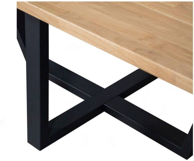 WOOOD Eettafel Tablo Hout gedeeltelijk massief rechthoekige vorm H 77 cm x B 240 x D 100 cm