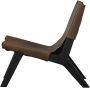 BePureHome Fauteuil Consume Hout echt Leer Zwart bruin 86x78x62 - Thumbnail 6