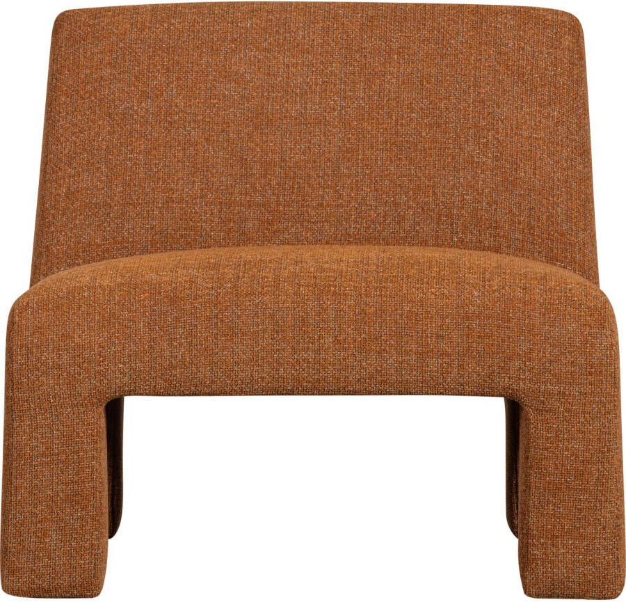 WOOOD Fauteuil Lavid geweven stof 4-poots frame h 73 cm x b 74 cm