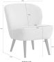 WOOOD Fauteuil Sara Polyester Naturel 71x59x70 - Thumbnail 9