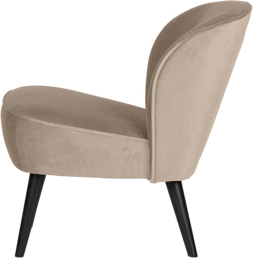 WOOOD Fauteuil Sara zacht gepolsterd 4-poots frame h 71 cm x b 59 cm