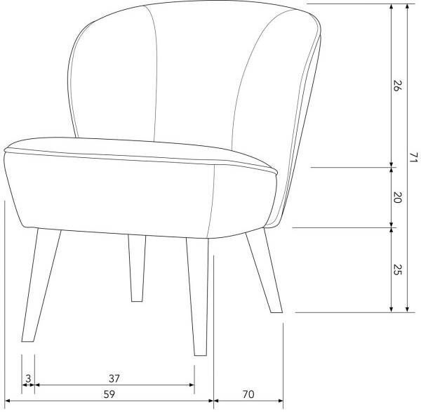 WOOOD Fauteuil Sara fauteuil