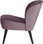 WOOOD Sara Fauteuil Fluweel Warm Lila 59x71x70 - Thumbnail 6