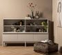 BASICLABEL Klink Dressoir Vitrinekast Grenen Mist 120x200x46 - Thumbnail 2