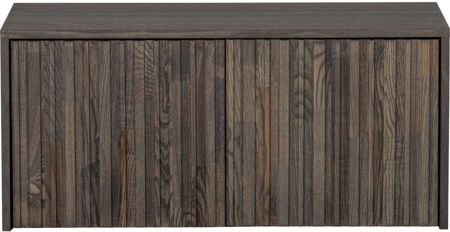 WOOOD Kistbank New Gravure bunkbank met grafische reliëfdeuren op wielen breedte 88 cm