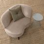 WOOOD Sara Loungefauteuil Rechts Velvet Khaki 71x112x81 - Thumbnail 3