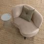 WOOOD Sara Loungefauteuil Links Velvet Khaki 71x112x81 - Thumbnail 3