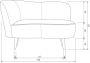 WOOOD Sara Loungefauteuil Links Velvet Khaki 71x112x81 - Thumbnail 12