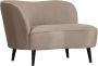 WOOOD Sara Loungefauteuil Links Velvet Khaki 71x112x81 - Thumbnail 4