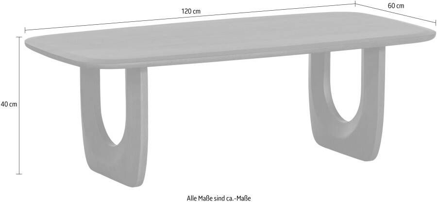 WOOOD Salontafel Frequent salontafel Houten tafel van mangohout H 40 cm x B 120 cm