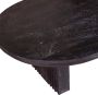 WOOOD Exclusive Salontafel Steppe Mangohout 110 x 72cm zwart Ovaal - Thumbnail 7