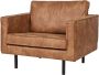 WOOOD Stoel Rodeo fauteuil cognac H 85 cm x B 105 cm x D 86 cm - Thumbnail 5