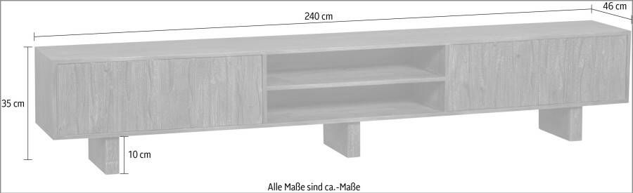 WOOOD Tv-meubel Lavish H 35 cm x B 240 cm x D 46 cm