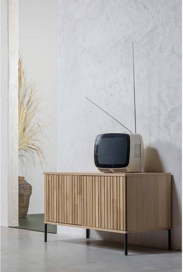 WOOOD Tv-meubel New Gravure Commode met grafische reliëfdeuren veel opbergruimte hoogte 56 cm