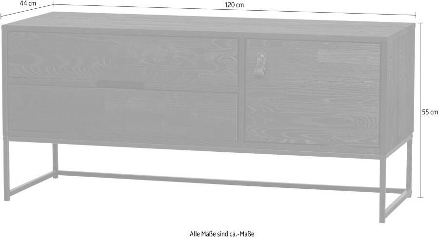 WOOOD Tv-meubel Silas Commode twee lades en een deur breedte 120 cm