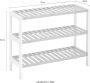 Zeller Bamboe houten schoenenrek schoenenstandaard 3-laags 70 x 26 x 54 cm Schoenen opbergen - Thumbnail 3