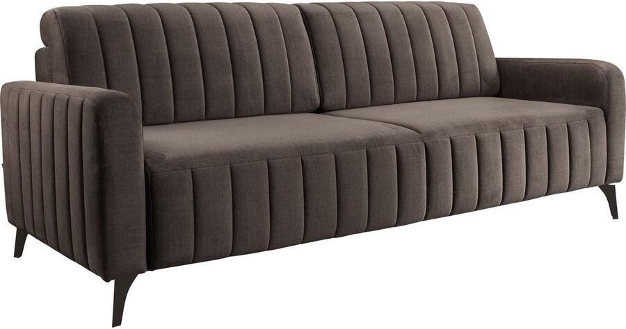 Exxpo sofa fashion 3-zitsbank Grande slaapbank duurzame slaper microvelours bekleding breedte 222cm