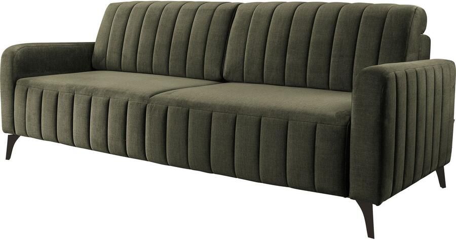 Exxpo sofa fashion 3-zitsbank Grande slaapbank duurzame slaper microvelours bekleding breedte 222cm