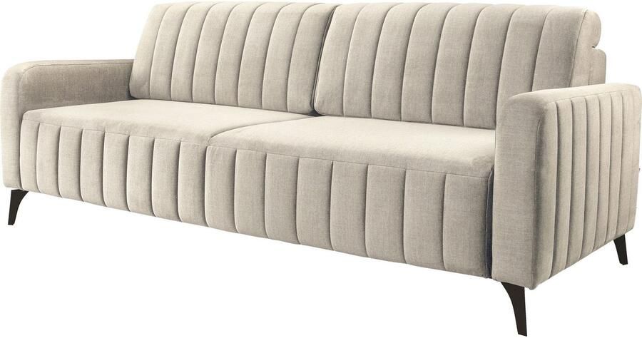 Exxpo sofa fashion 3-zitsbank Grande slaapbank duurzame slaper microvelours bekleding breedte 222cm