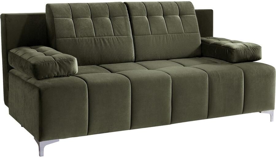 Exxpo sofa fashion 3-zitsbank Sinus slaapbank permanent slaper bedlade met binnenvering comfortabel met hoogwaardige functionele beslag voor meer comfort