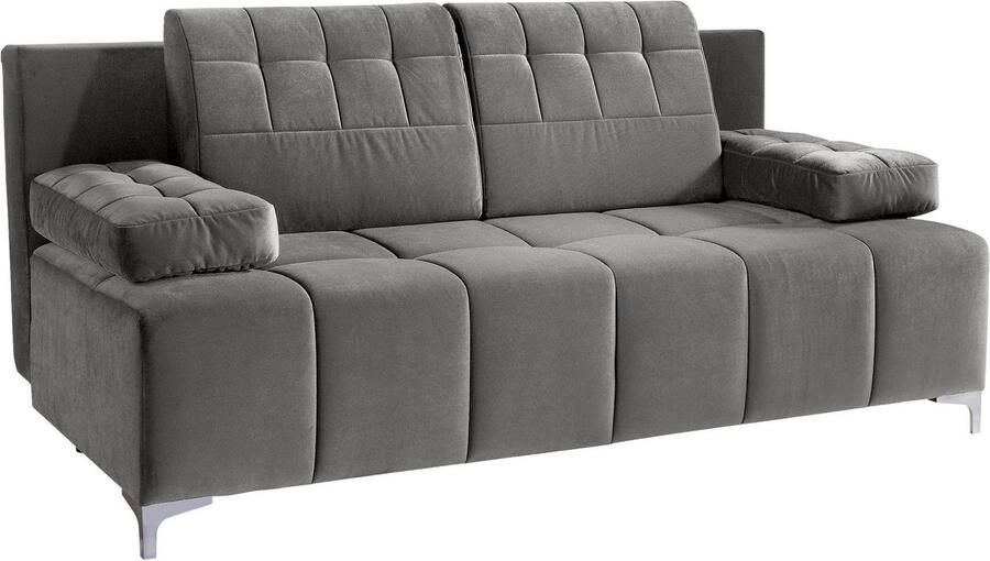 Exxpo sofa fashion 3-zitsbank Sinus slaapbank permanent slaper bedlade met binnenvering comfortabel met hoogwaardige functionele beslag voor meer comfort