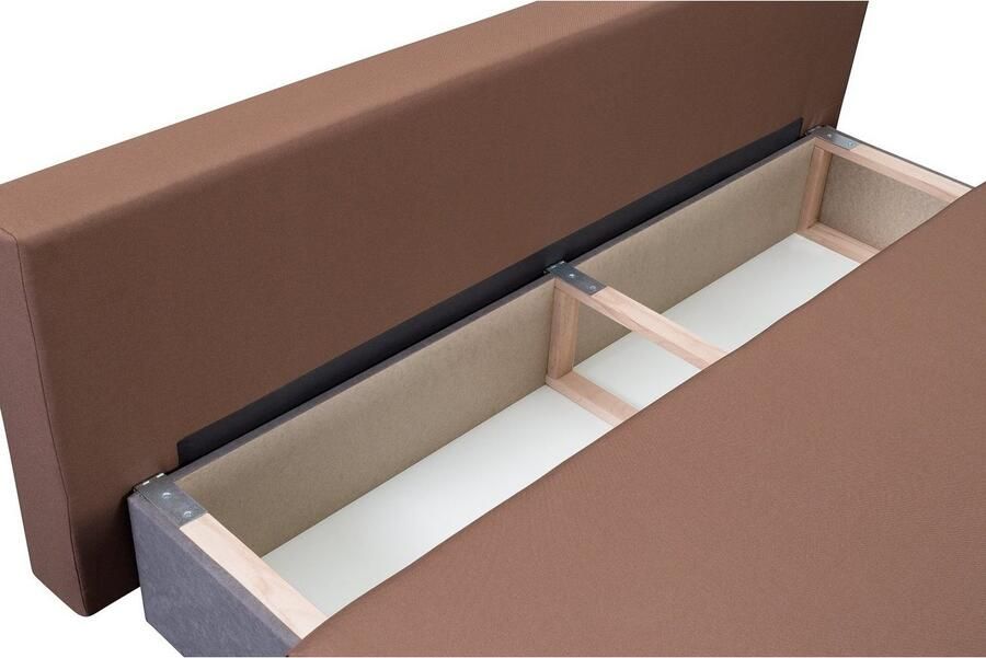 Exxpo sofa fashion 3-zitsbank Tabou motor slaapbank met slaapbank functie en bedbox incl. losse sier- en rugkussens