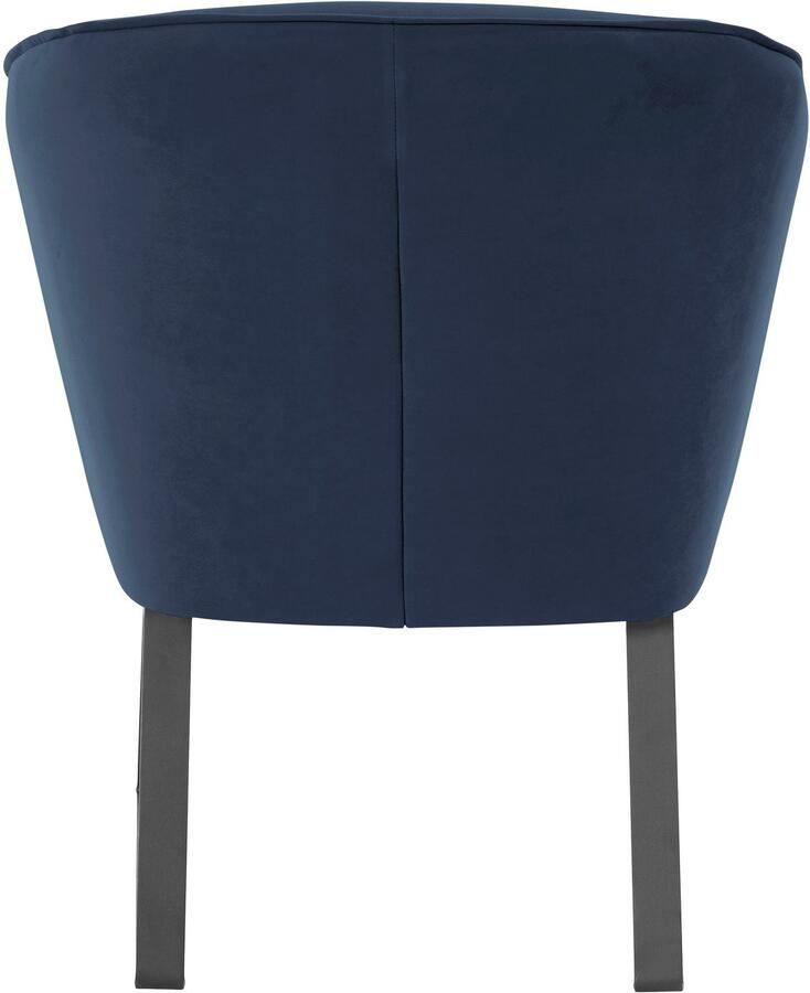 Exxpo sofa fashion Fauteuil Americano loungestoel met bies en metalen poten verschillende typen bekleding 1 stuk