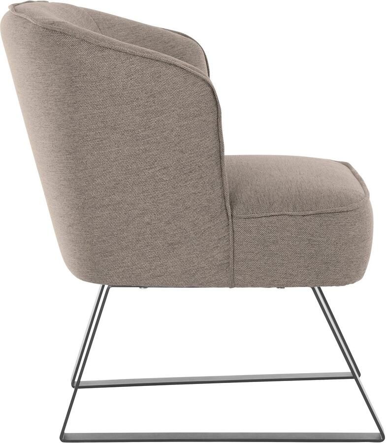 Exxpo sofa fashion Fauteuil Americano loungestoel met bies en metalen poten verschillende typen bekleding 1 stuk