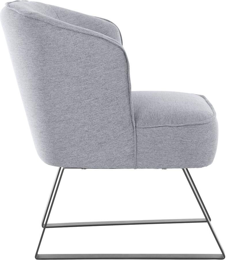 Exxpo sofa fashion Fauteuil Americano loungestoel met bies en metalen poten verschillende typen bekleding 1 stuk