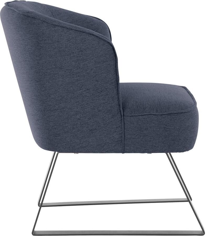 Exxpo sofa fashion Fauteuil Americano loungestoel met bies en metalen poten verschillende typen bekleding 1 stuk