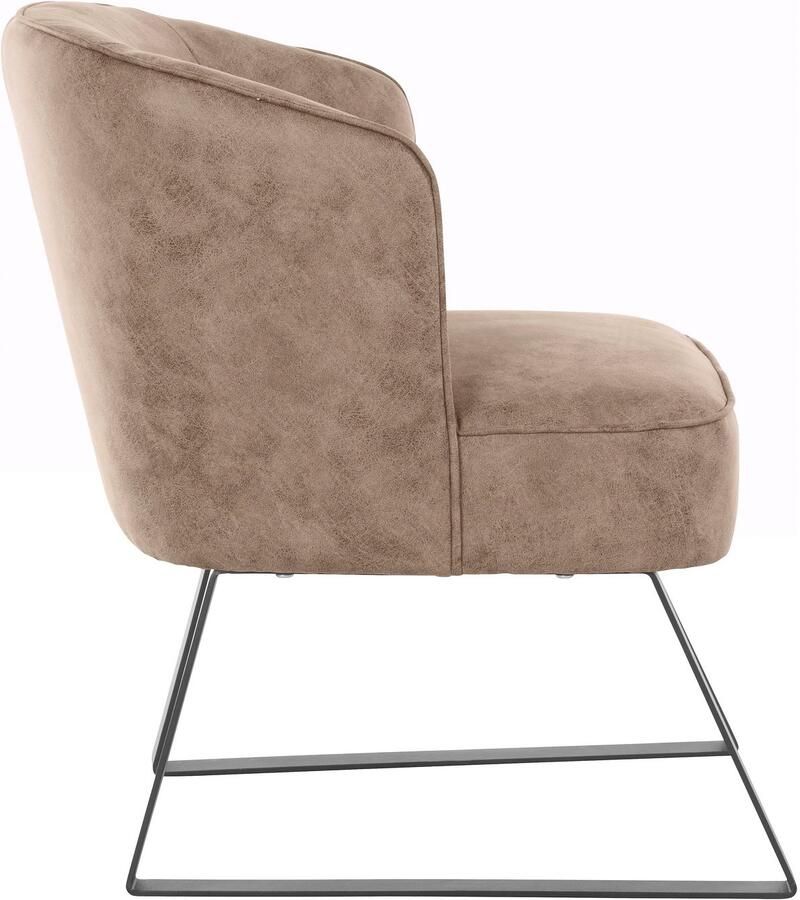 Exxpo sofa fashion Fauteuil Americano loungestoel met bies en metalen poten verschillende typen bekleding 1 stuk