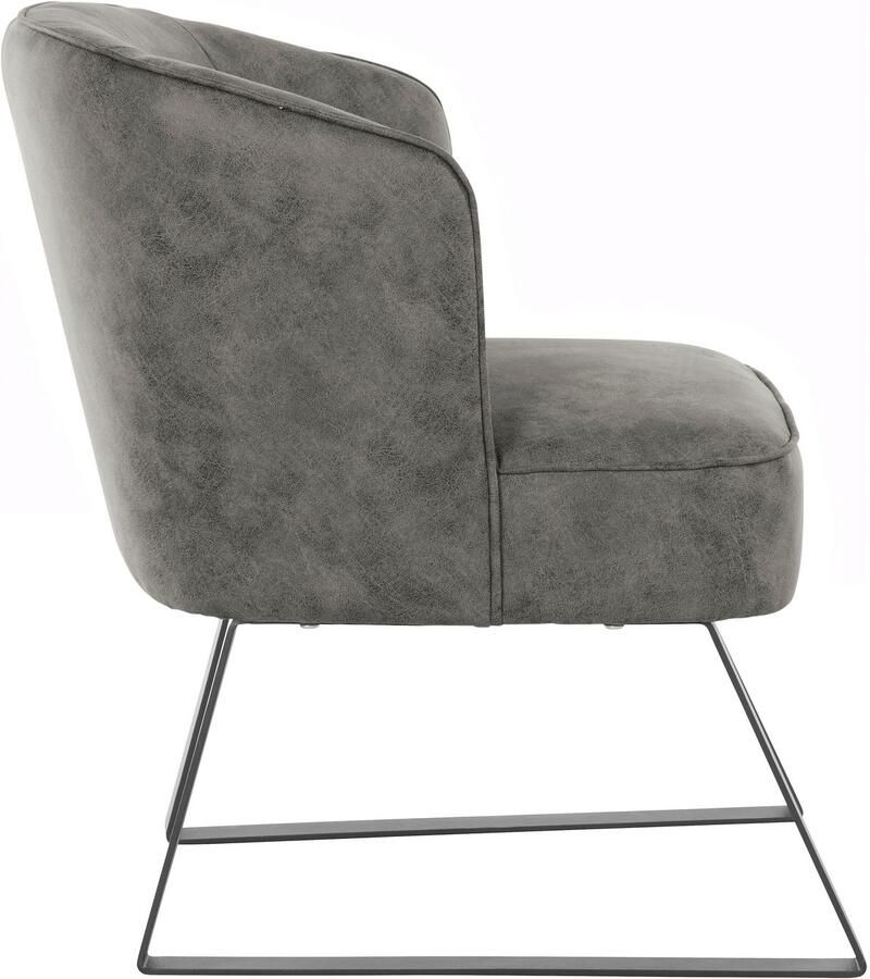 Exxpo sofa fashion Fauteuil Americano loungestoel met bies en metalen poten verschillende typen bekleding 1 stuk