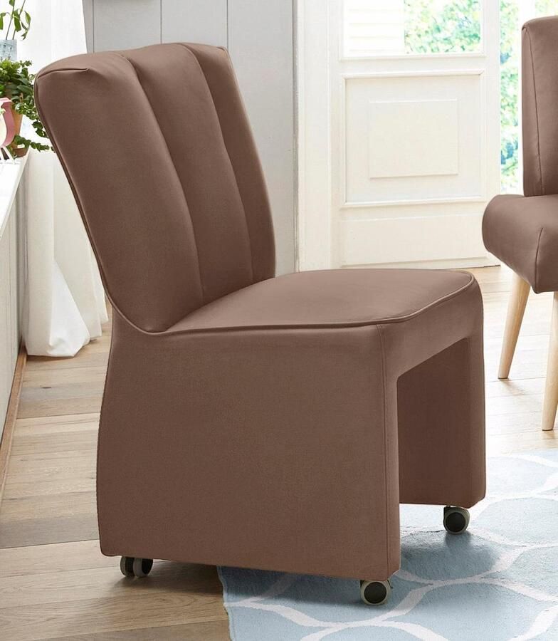 Exxpo sofa fashion Fauteuil Costa loungestoel hoge rugleuningstoel op wielen comfortabele zithoogte 53cm