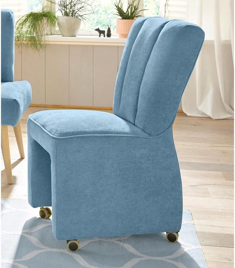 Exxpo sofa fashion Fauteuil Costa loungestoel hoge rugleuningstoel op wielen comfortabele zithoogte 53cm